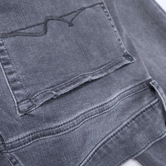 7 For All Mankind The Straight Leg Distressed Stretch Grunge Punk Emo Jean 32x30 - Picture 7 of 13